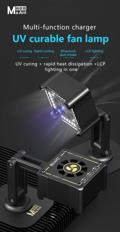 MaAnt M006 Multi-Functional Rechargeable UV Fan Table Lamp