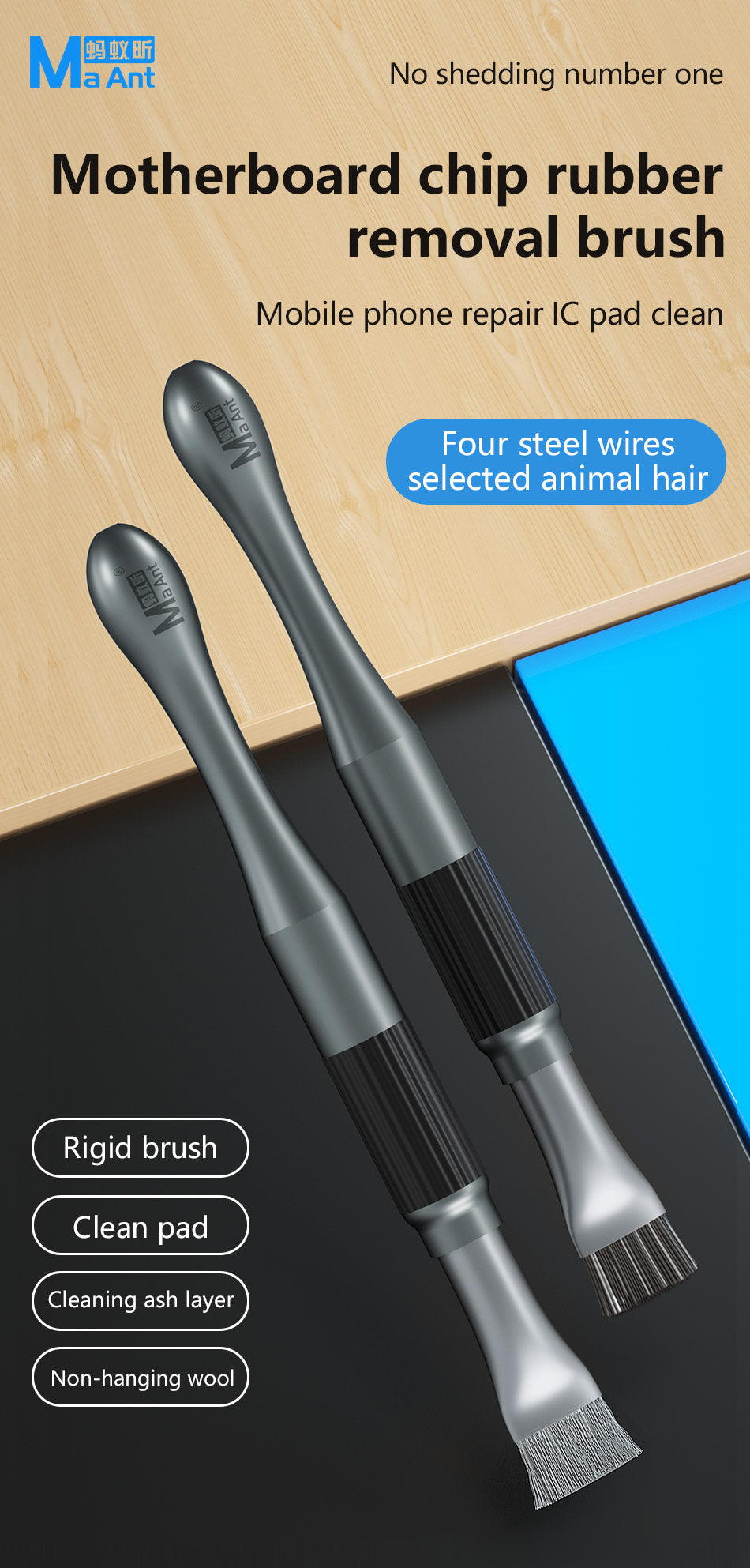 MaAnt Motherboard Chip Rubber Brush No. 1