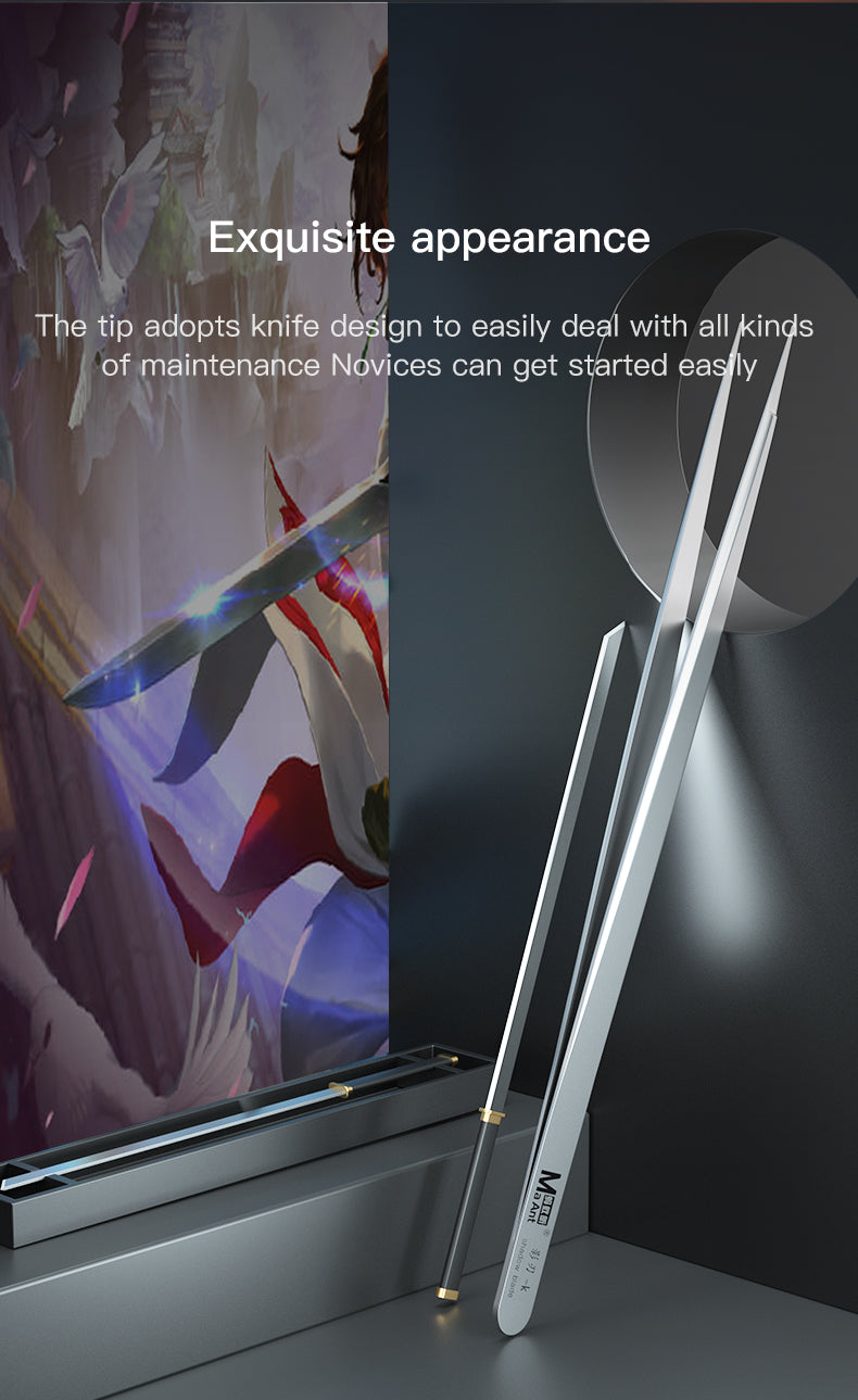 MaAnt Shadow Blade Series Non Magnetic Stainless Steel Tweezers