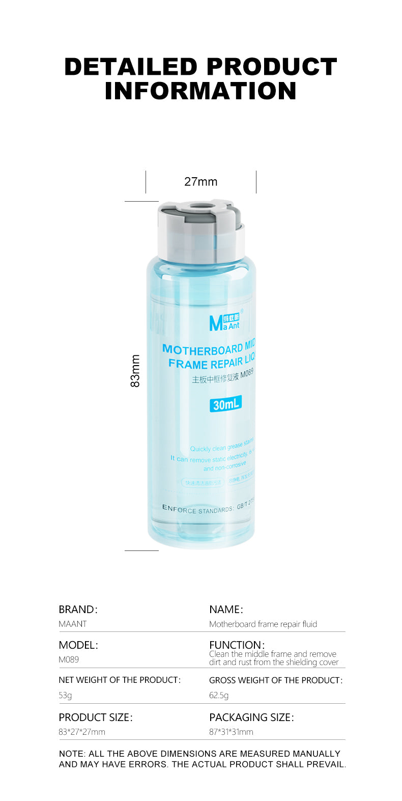 MaAnt M089 Motherboard Frame Repair Fluid