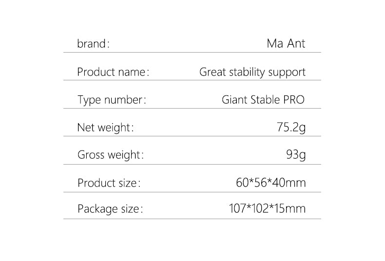 MaAnt Upgrade The Giant Stability Support Giant Stable PRO