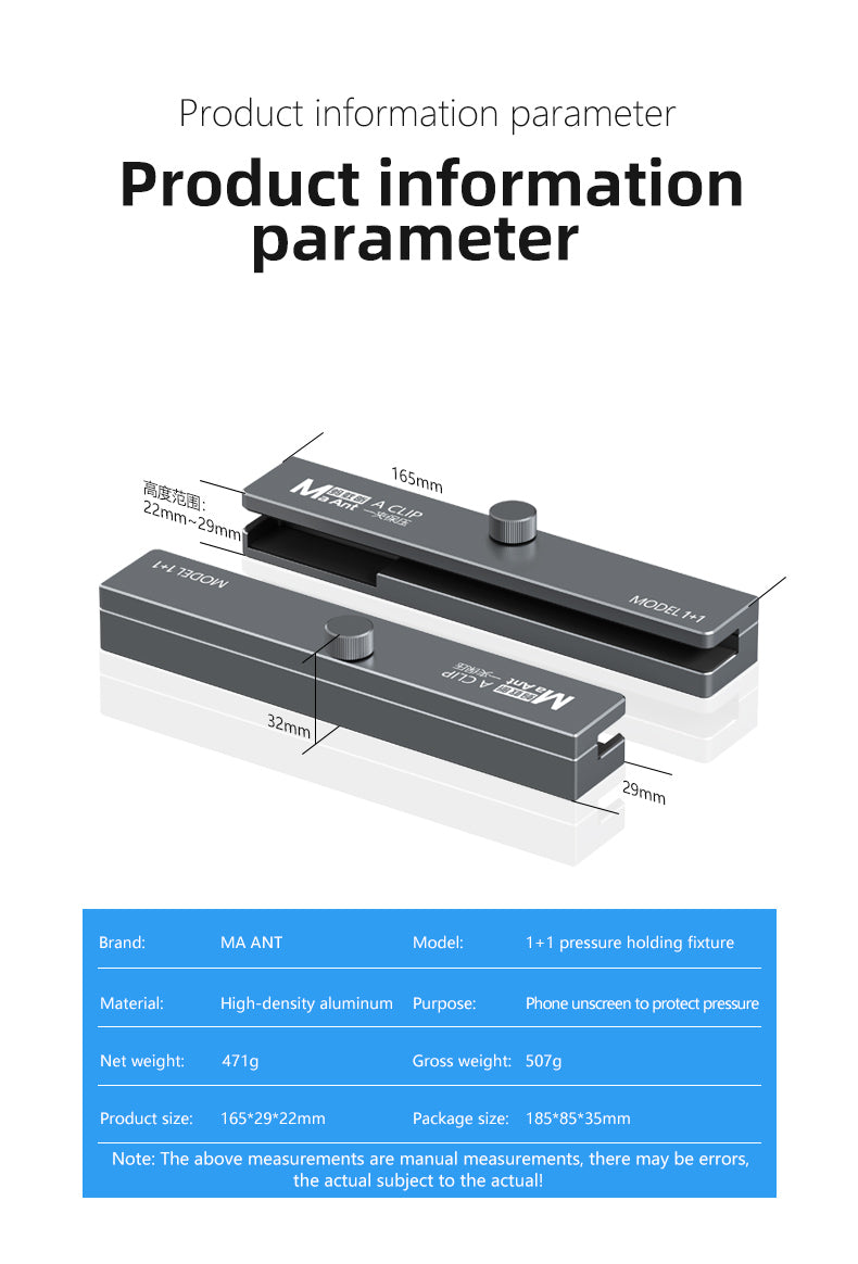 MaAnt Mobile Phone Screen Press 1+1 Pressure Holding Fixture