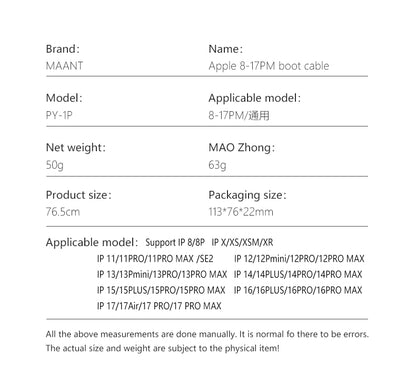 MaAnt IP8-17 Series Start-Up Cable