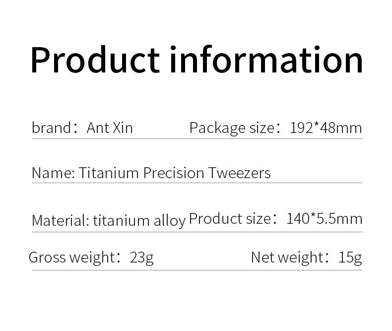 MaAnt Gemman High Precision Titanium Precision Tweezers