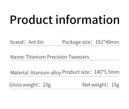 MaAnt Gemman High Precision Titanium Precision Tweezers