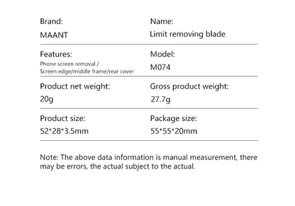 MaAnt M074 Limit Cutter Blade