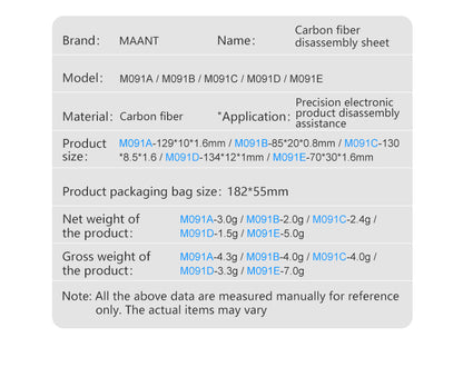 MaAnt Carbon Fiber Disassembly Set