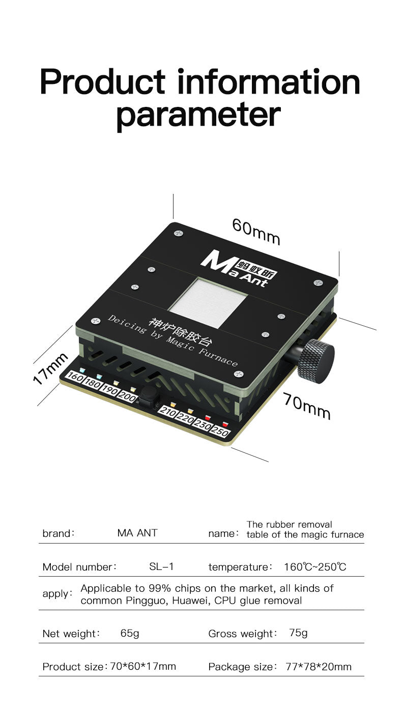 MaAnt SL-1 Magic Furnace To Remove Glue
