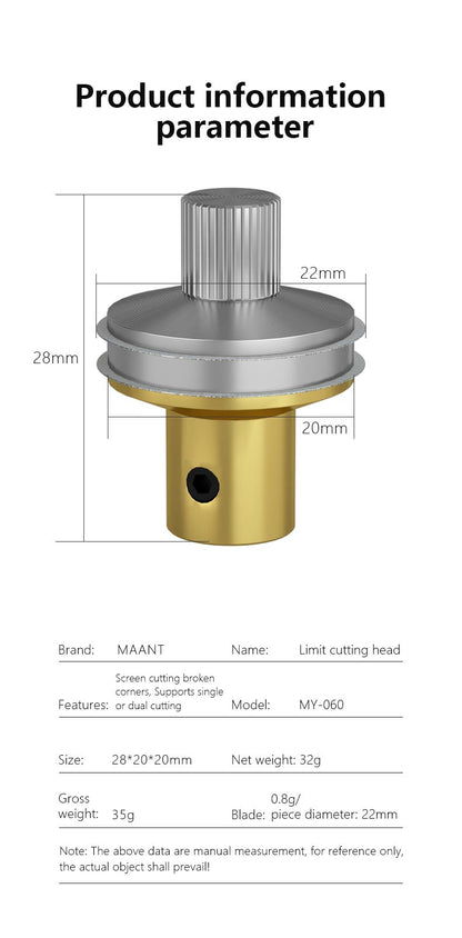 MaAnt MY-060 Precision Limit Cutter Head