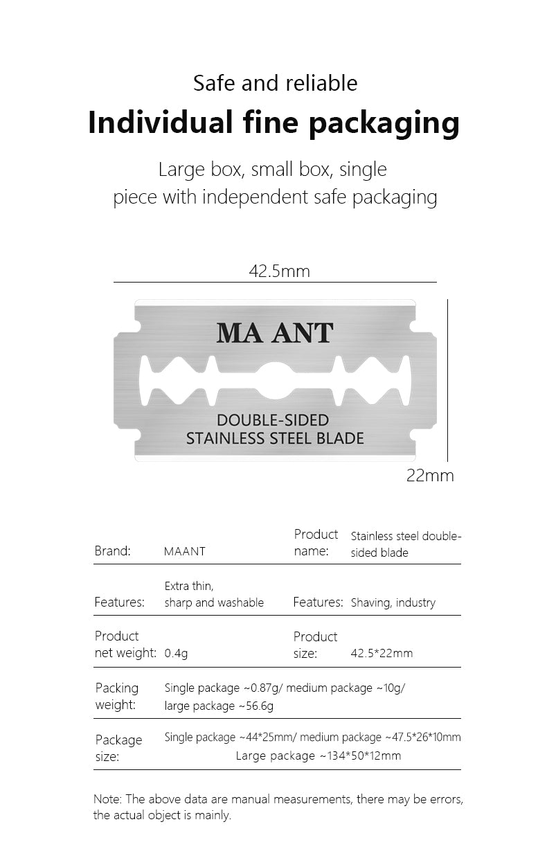 MaAnt Stainless Steel Pair Facing Blade