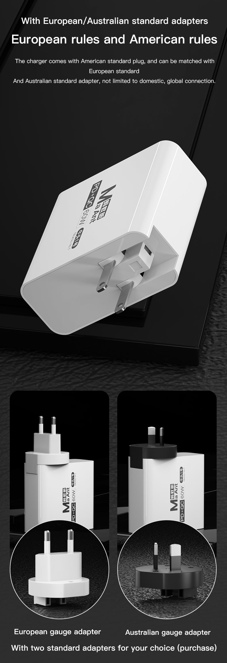 MaAnt Four-Port Multi Functional Fast Charging Appliance