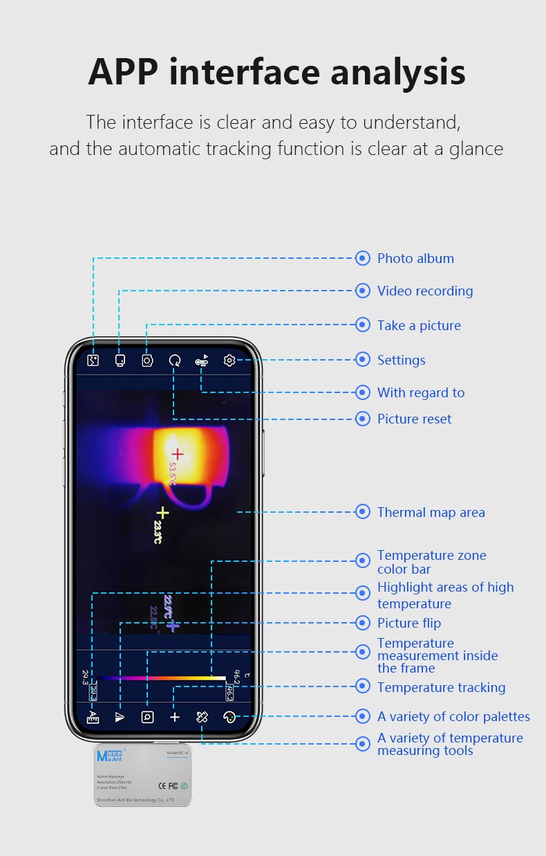 MaAnt Hawkeye RC-4 Mobile Phone Infrared Thermal Imager