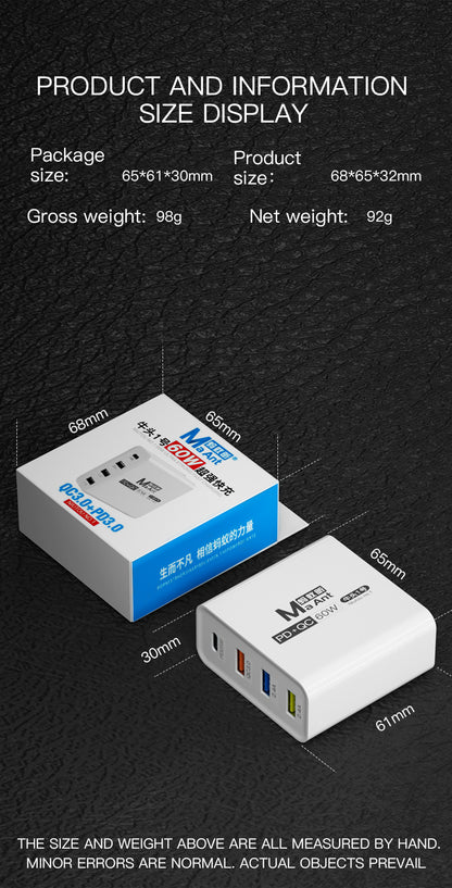 MaAnt Four-Port Multi Functional Fast Charging Appliance