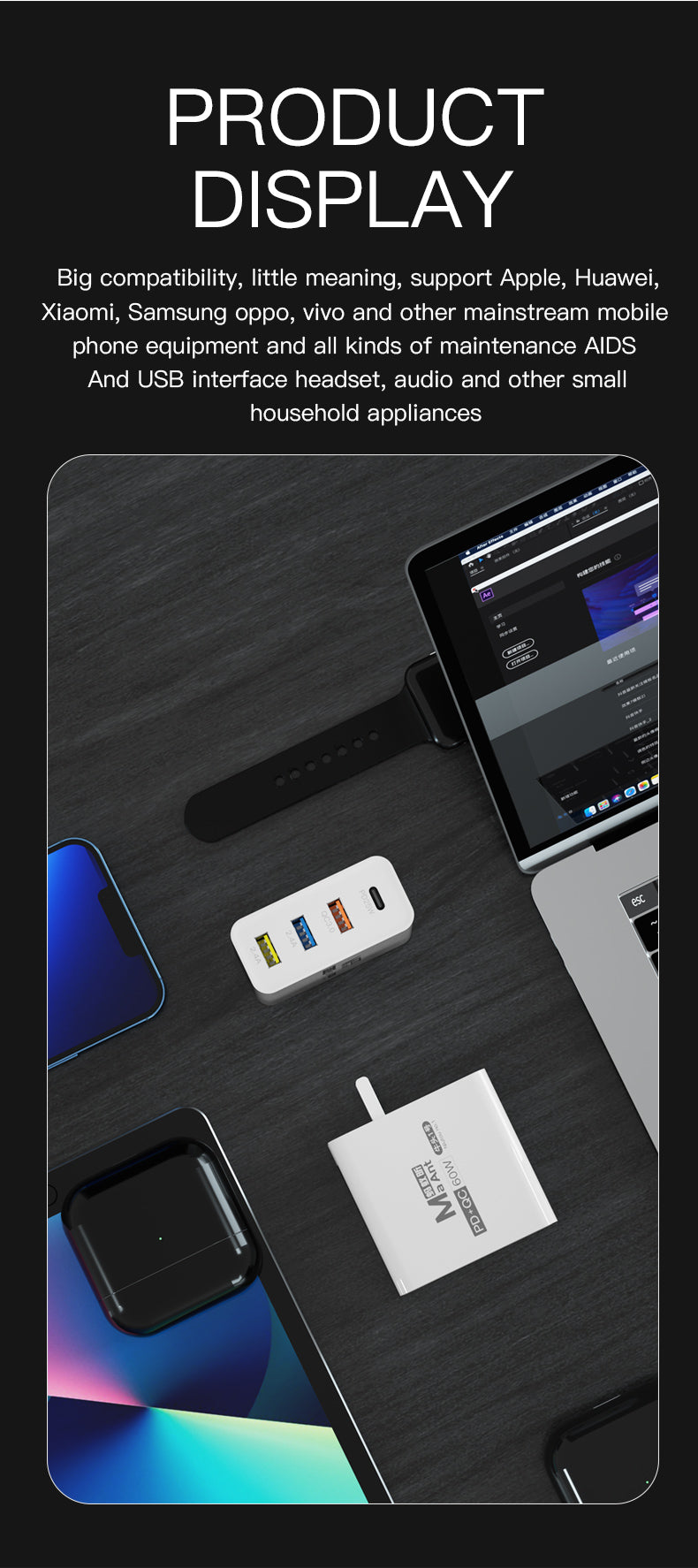 MaAnt Four-Port Multi Functional Fast Charging Appliance