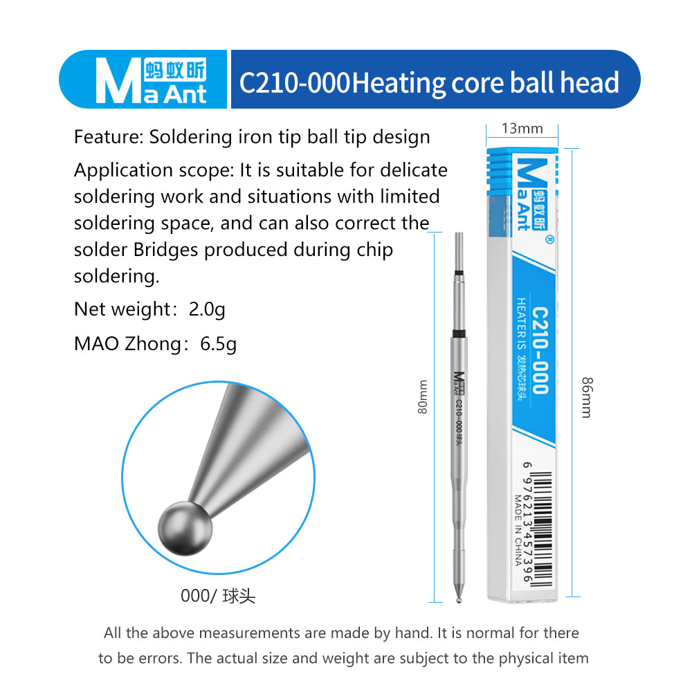 MaAnt C210-000 Heating Core Ball Head