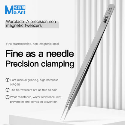 MaAnt Warblade-A precision Non-Magnetic TweeZers