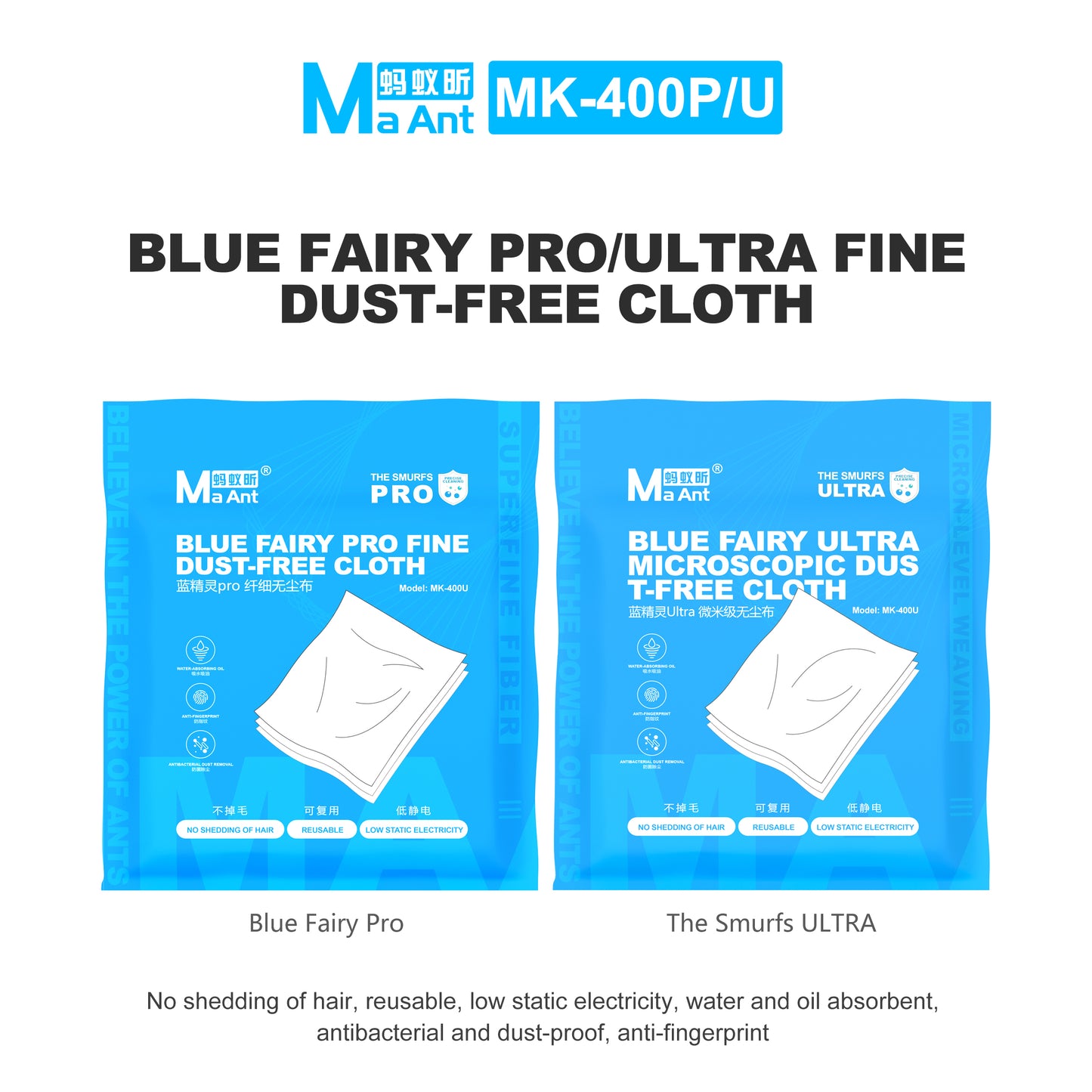MaAnt MK-400 Nanometer Sized Dust-Free Cloth