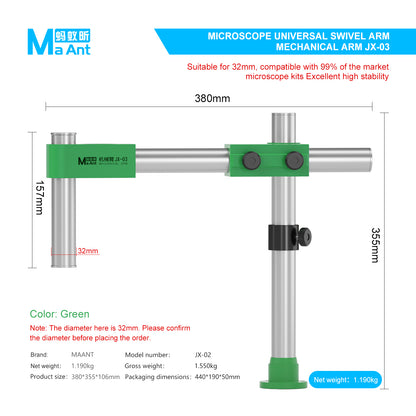 MaAnt JX-03 Microscope Universal Swivel Arm Mechanical Arm