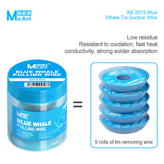 MaAnt XX-2015 Blue Whale Tin Suction Wire