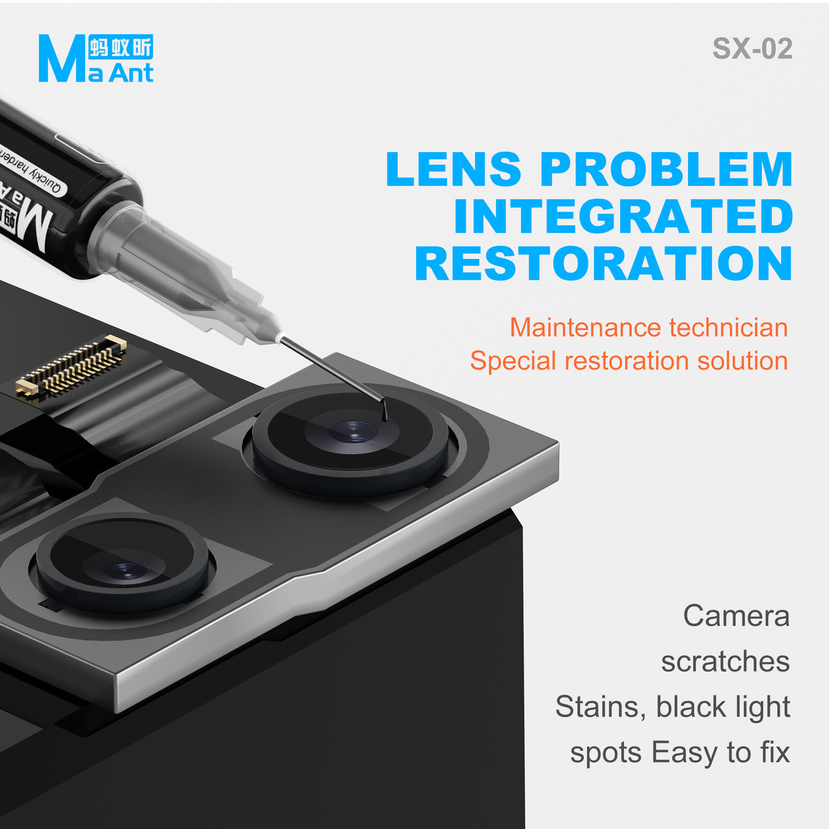 MaAnt SX-02 Camera Blue Light Repair Solution