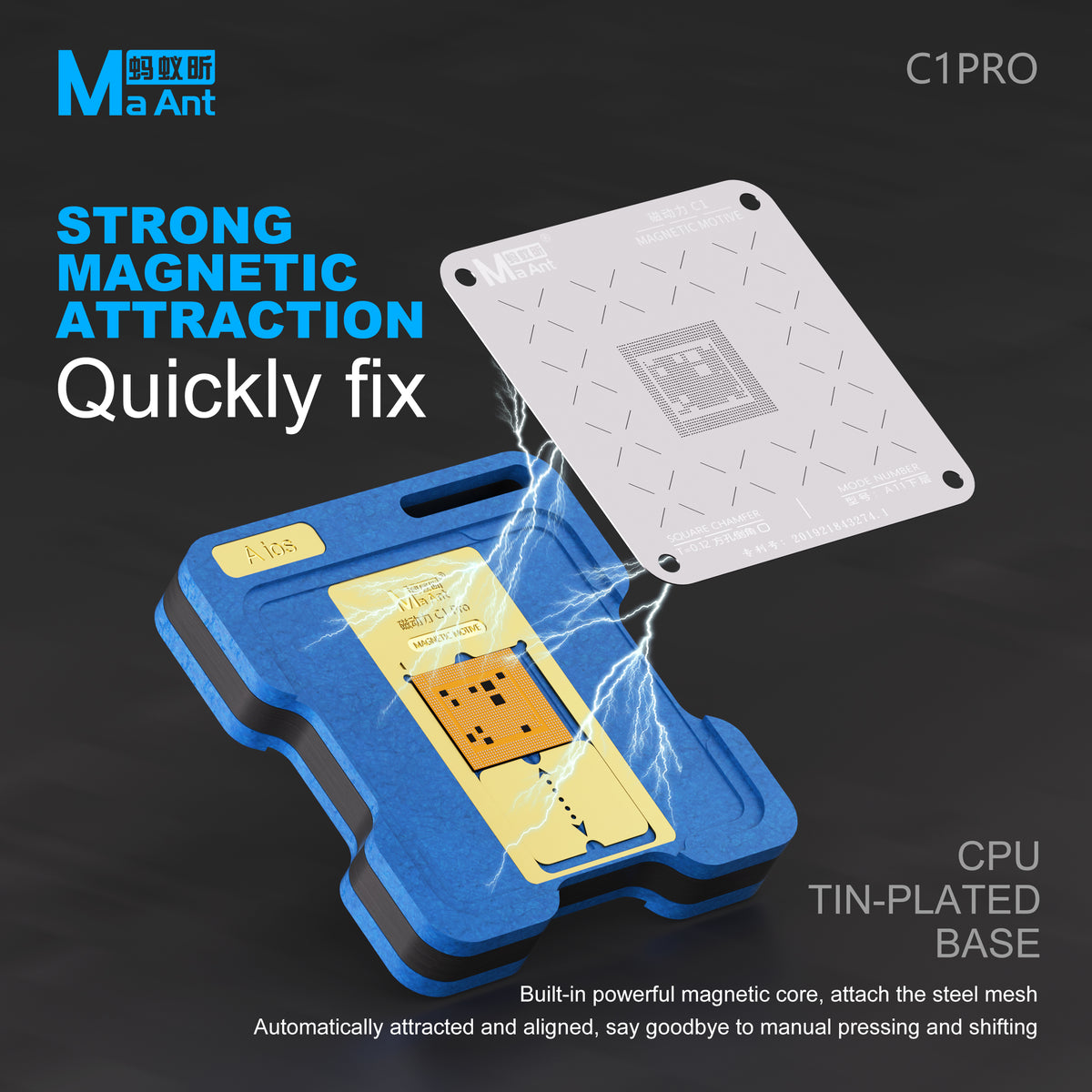 MaAnt C1PRO Magnetic Power Double-Sided Tin-Plated Platform