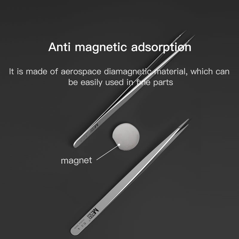 MaAnt Shadow Blade Series Non Magnetic Stainless Steel Tweezers