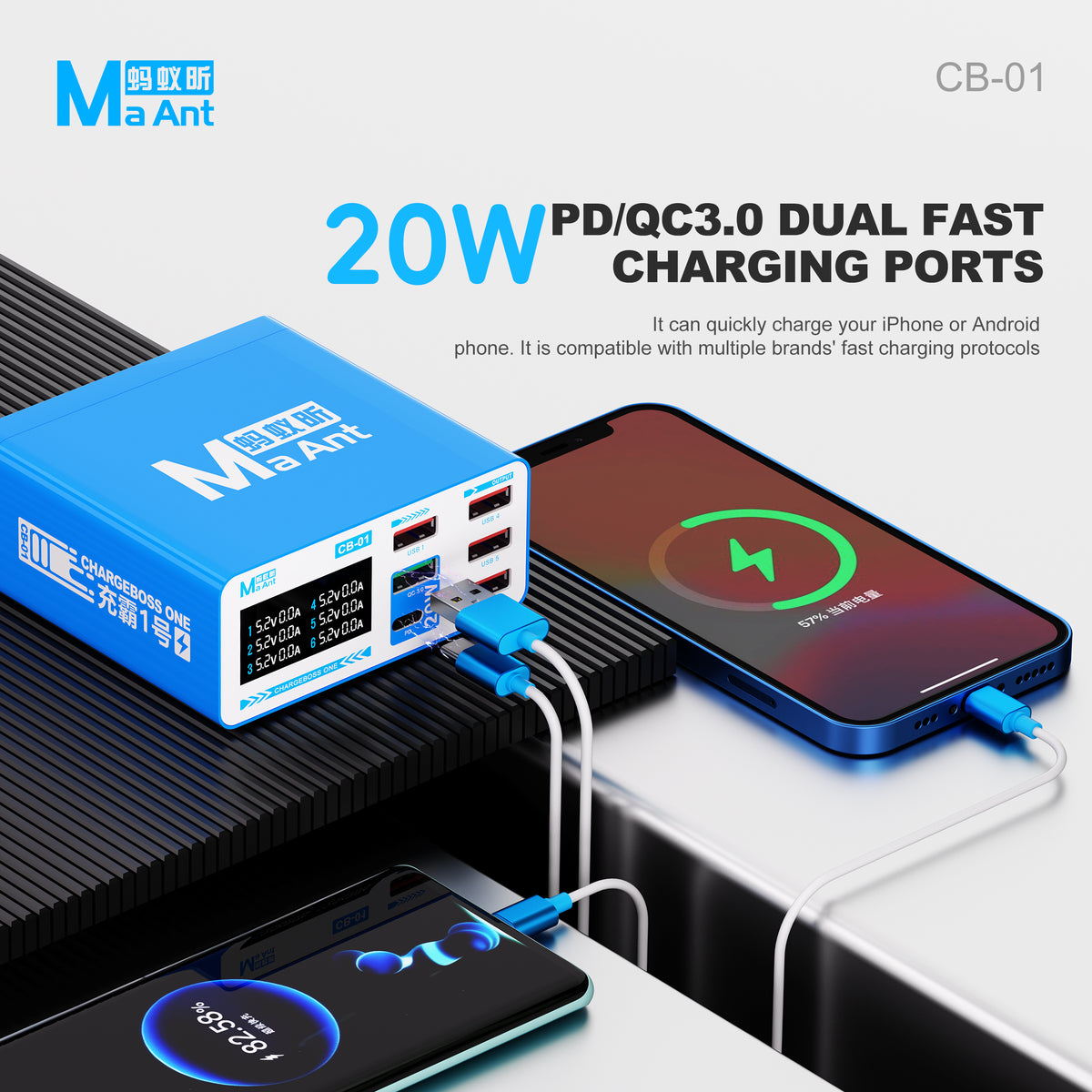 MaAnt GB-01 Multi-Port Desktop Fast Charging Station
