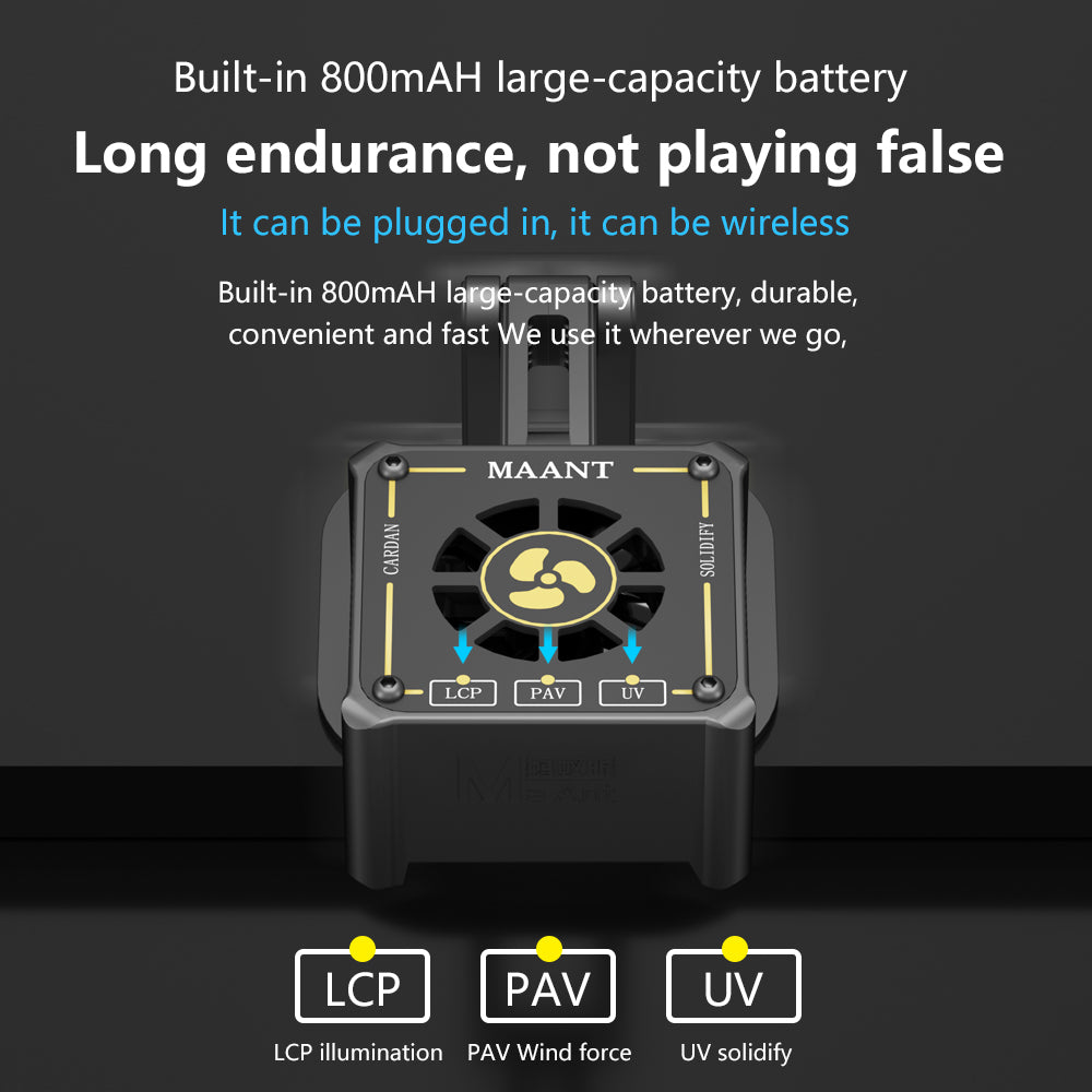 MaAnt Multi-Functional Rechargeable UV Fan Table Lamp