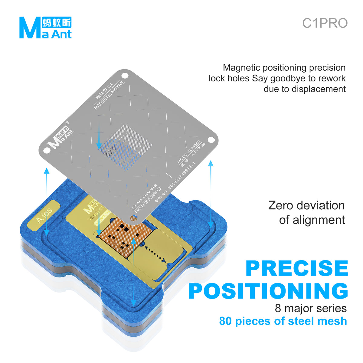 MaAnt C1PRO Magnetic Power Double-Sided Tin-Plated Platform