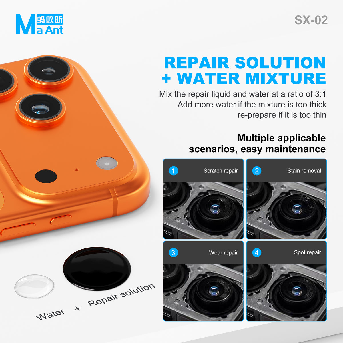 MaAnt SX-02 Camera Blue Light Repair Solution