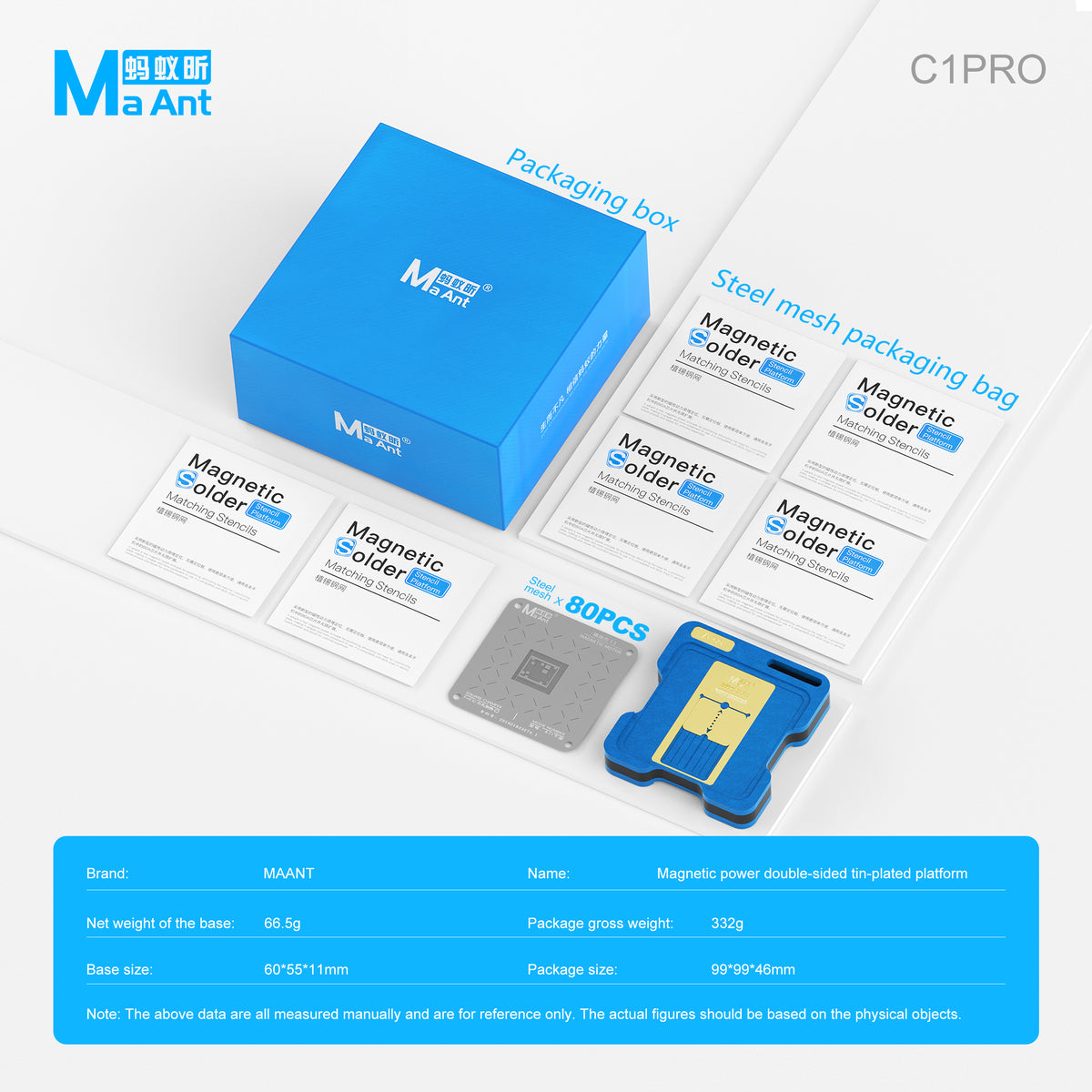 MaAnt C1PRO Magnetic Power Double-Sided Tin-Plated Platform