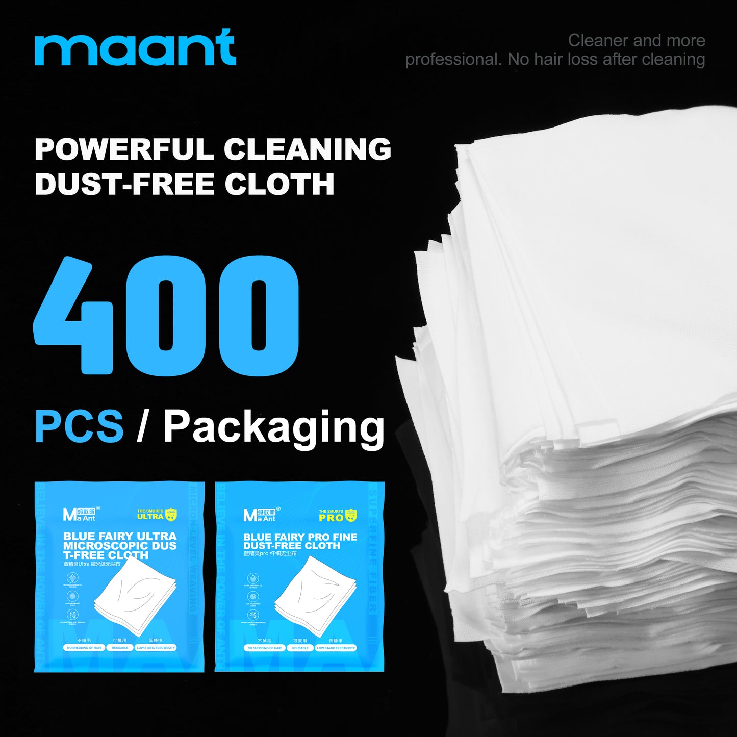 MaAnt MK-400 Nanometer Sized Dust-Free Cloth