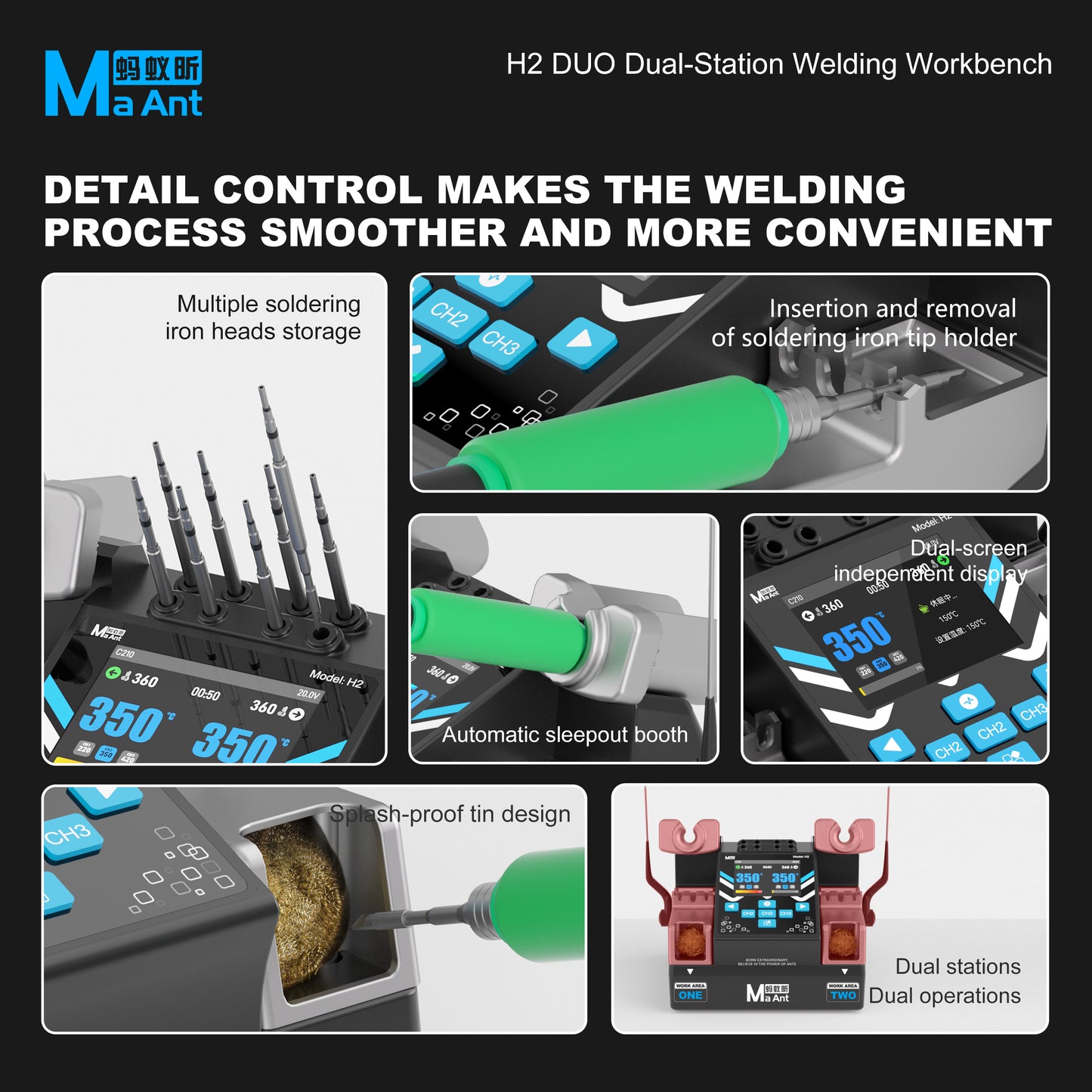 MaAnt H2 DUO Dual-Station Welding Workbench