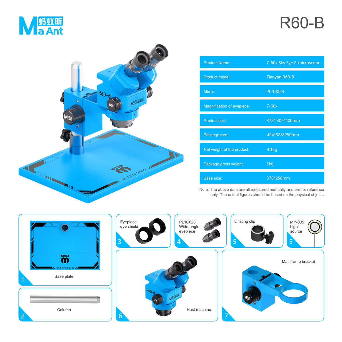 MaAnt R60-B Sky Eye Two Dimensional Microscope