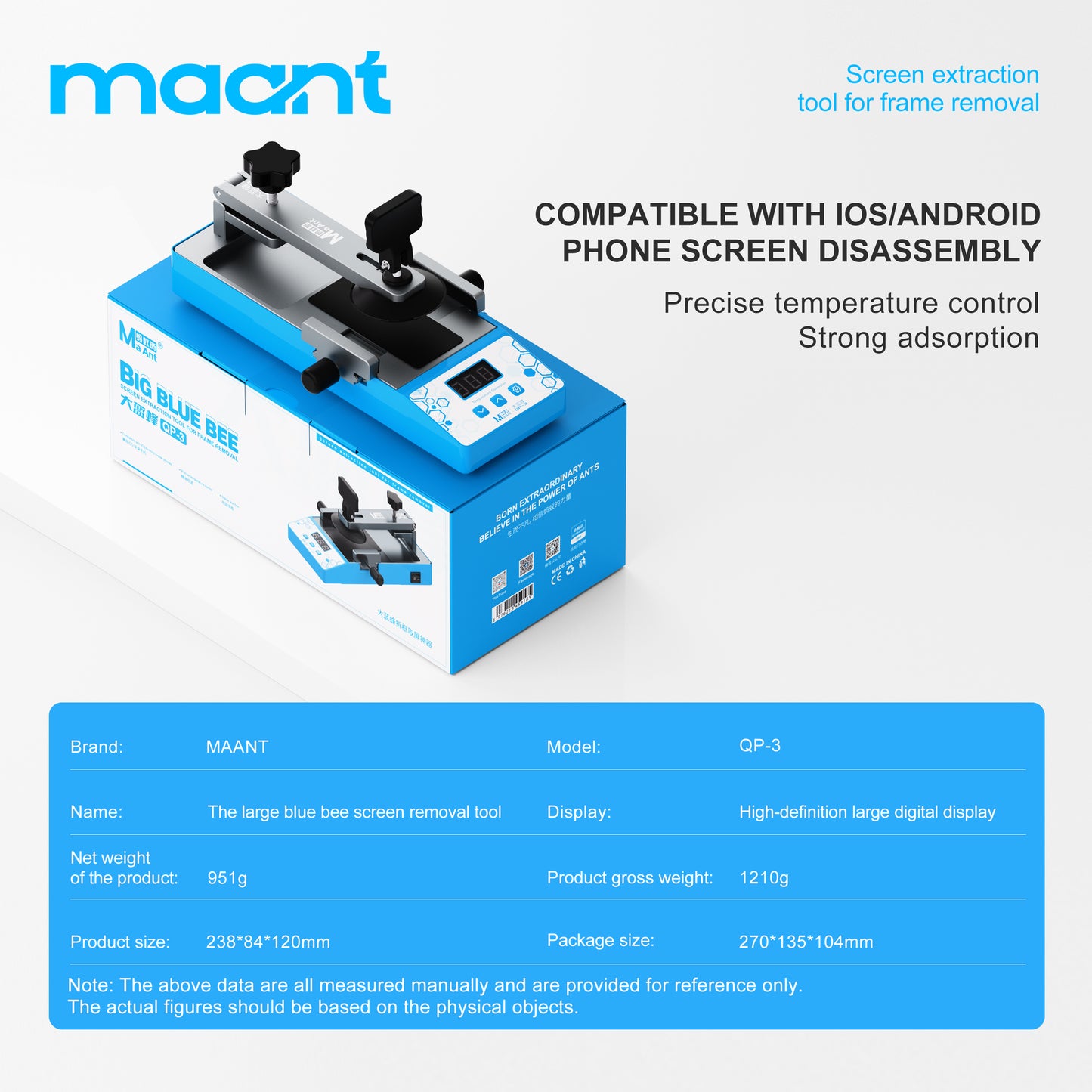 MaAnt QP-3 The Large  Blue Bee Screen Removal Tool