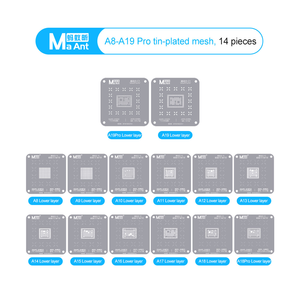 MaAnt C1PRO Magnetic Power Double-Sided Tin-Plated Platform