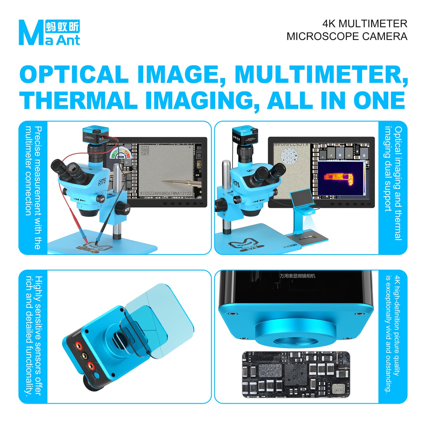 XJ-5 4K Multi-Function Multimeter Camera