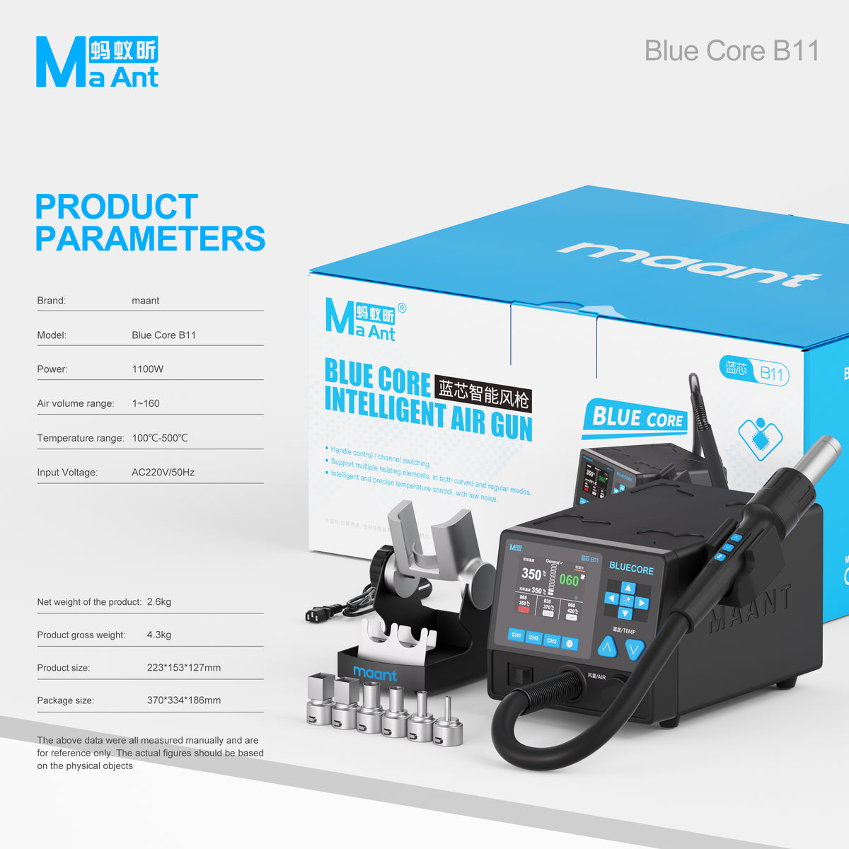 MaAnt B11 Blue Core Intelligent Hot Air Gnn