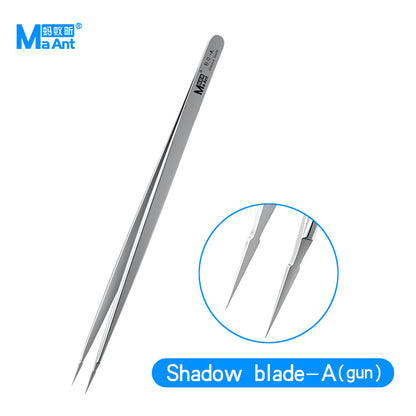 MaAnt Shadow Blade Series Non Magnetic Stainless Steel Tweezers