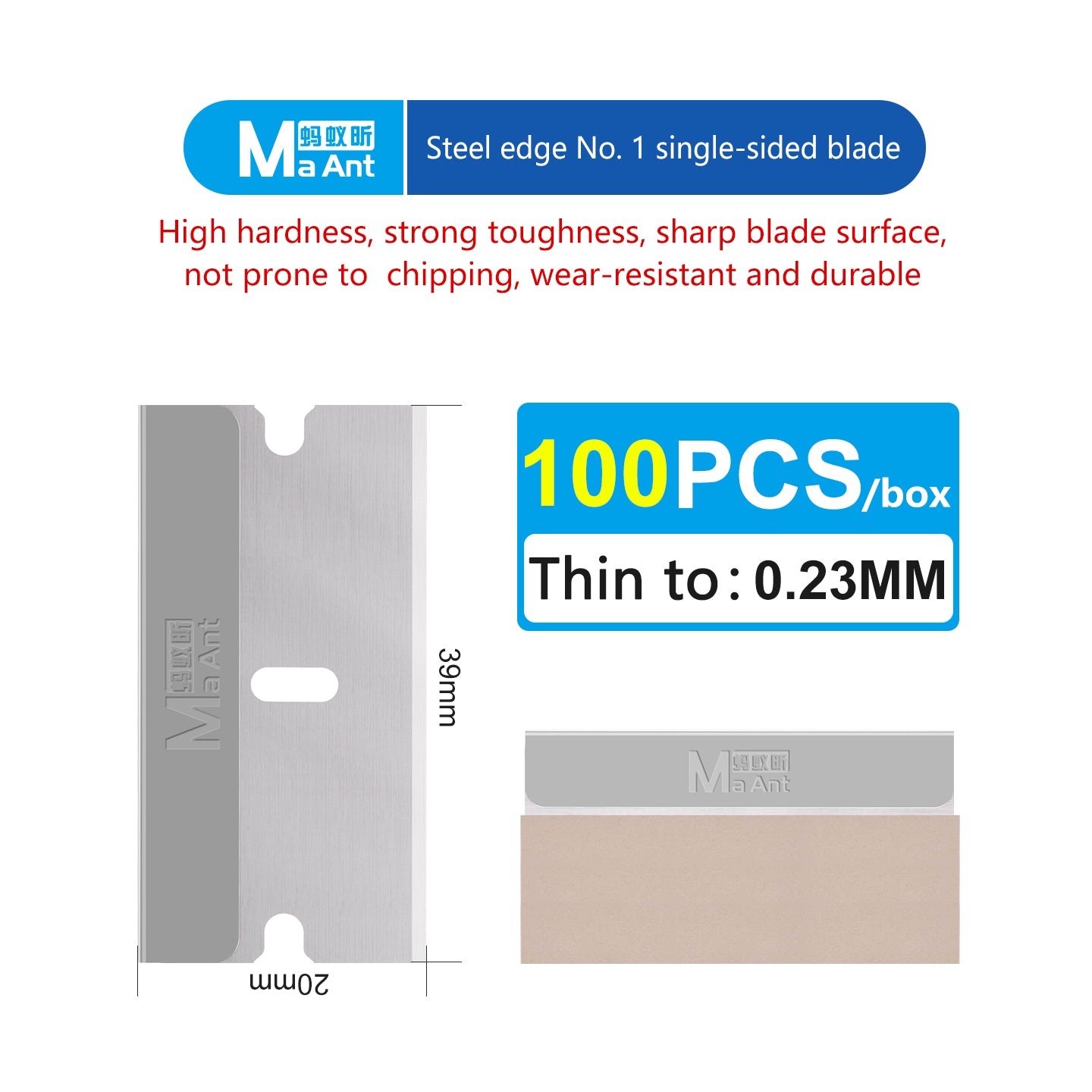 MaAnt Steel Edge No. 1 Single-Sided Blade