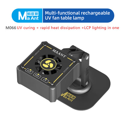 MaAnt Multi-Functional Rechargeable UV Fan Table Lamp