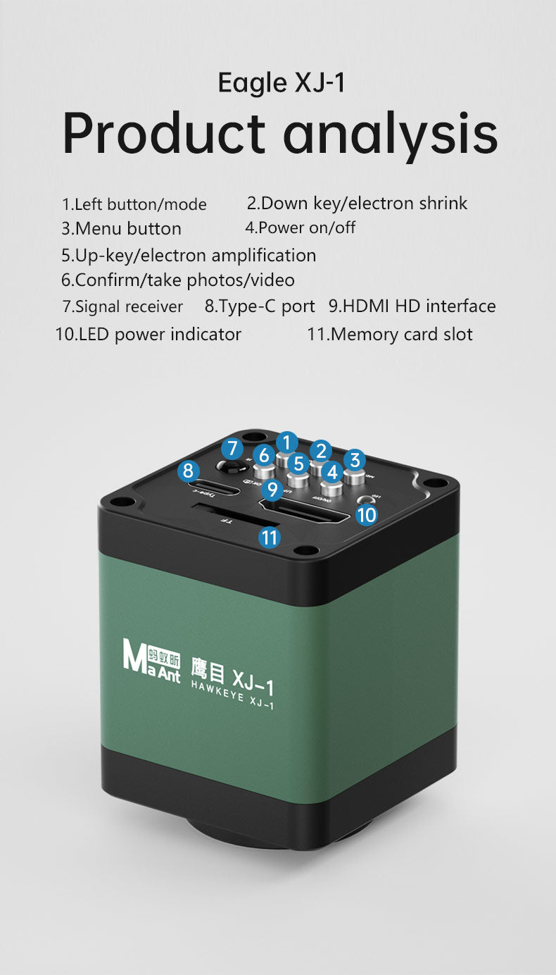 MaAnt 4K HD Microscope Camera Eagle XJ-1/XJ-2